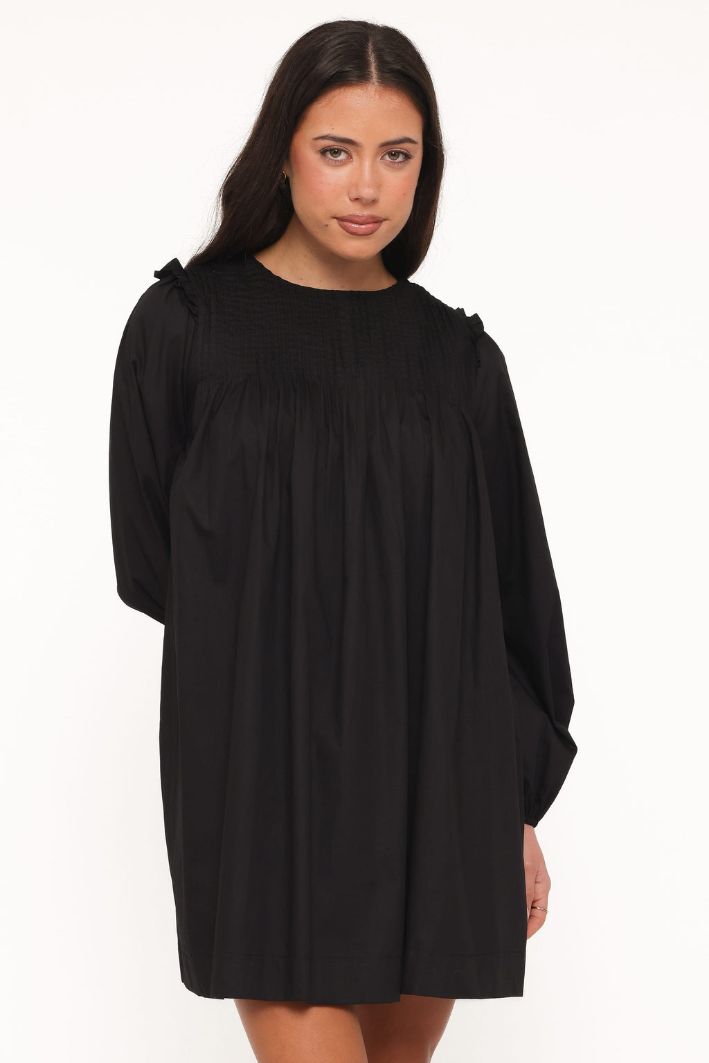 Wyatt Long Sleeve Mini Dress - Black