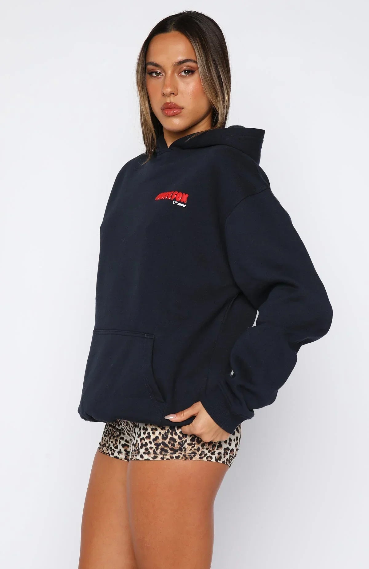 11th Street She's So Lucky Oversized Hoodie Blueberry Twist