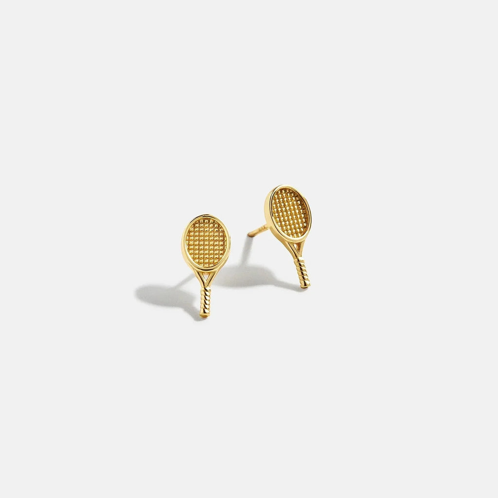 18K Gold Sports Delicate Stud - Tennis