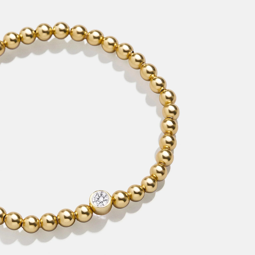 18K Gold Birthstone Pisa Bracelet - Crystal