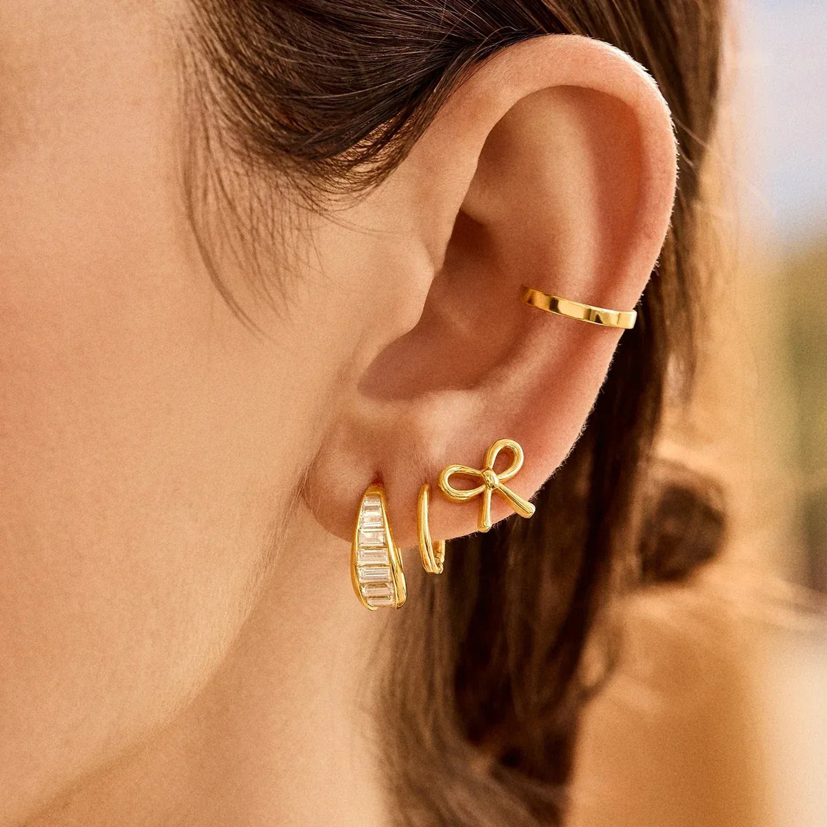 14K Gold Just For Fun Earrings - Bow
