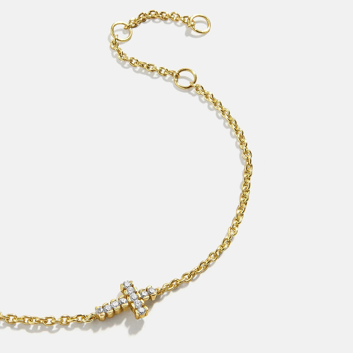18K Gold Agape Bracelet - Cross