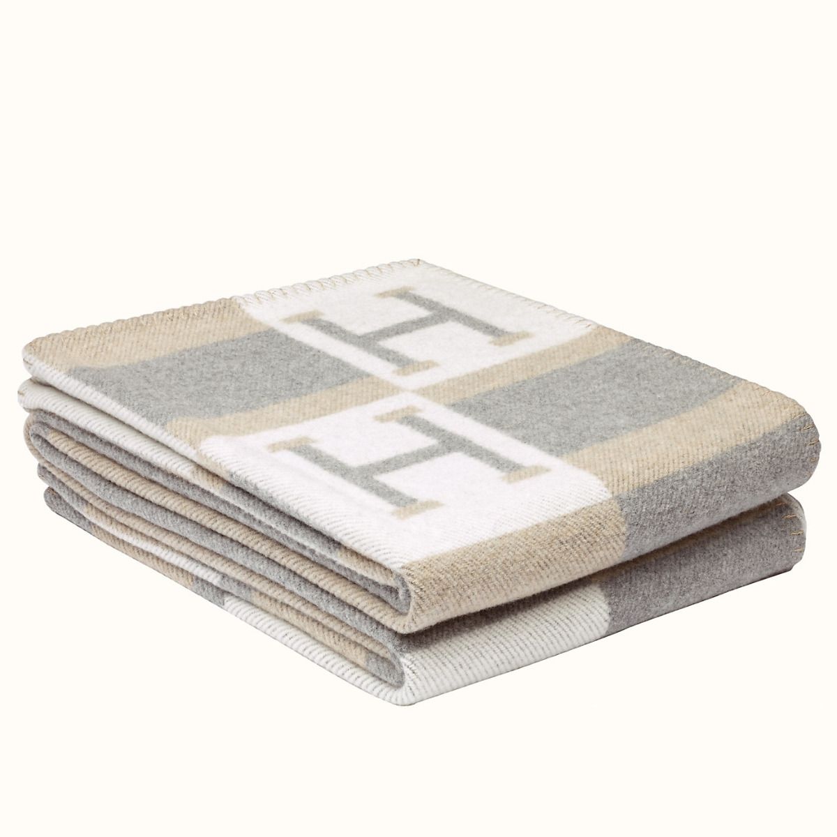 HM Avalon Throw Blanket Natural Wool Cashmere