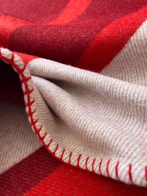 HM Avalon Throw Blanket Burgundy Wool Cashmere