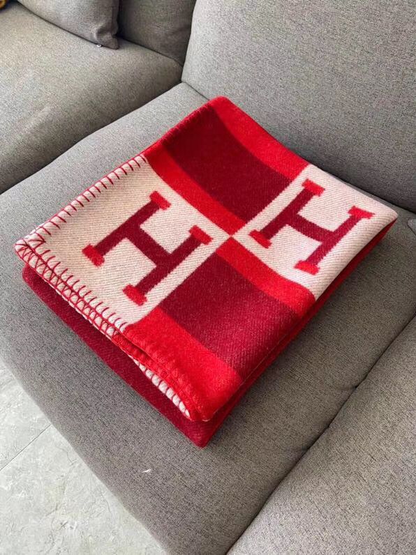 HM Avalon Throw Blanket Burgundy Wool Cashmere