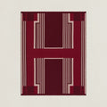 HM Ithaque Blanket Bordeaux Wool Cashmere