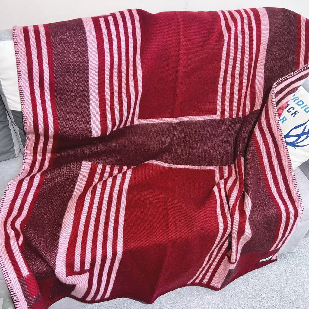 HM Ithaque Blanket Bordeaux Wool Cashmere