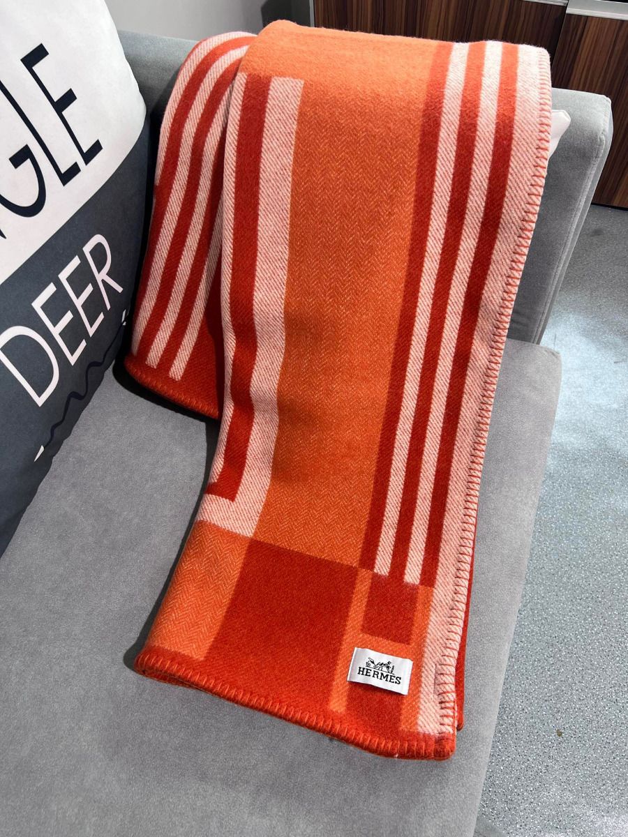 HM Ithaque Blanket Cuivre Wool Cashmere