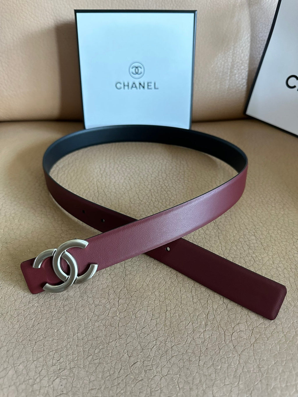CC Logo Buckle Belt 3CM Leather SHW 213303