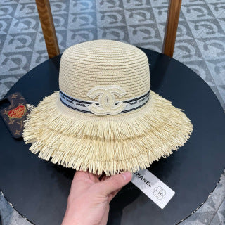 CC Logo Raffia Hat 205628