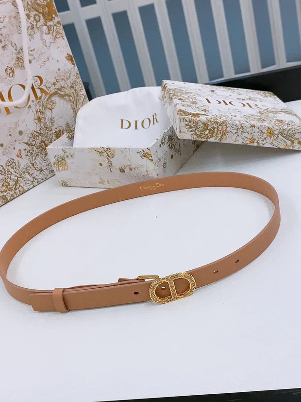 Dior Crystal Buckle Belt 30mm Smooth Calfskin 186307