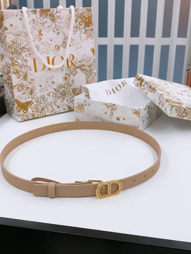 Dior Crystal Buckle Belt 30mm Smooth Calfskin 186307