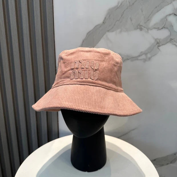 Miumiu Logo Corduroy Bucket Hat 211730