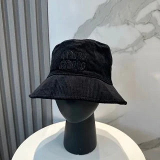 Miumiu Logo Corduroy Bucket Hat 211730