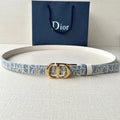 Dior 2026 30 Montaigne Reversible Belt 20mm Canvas