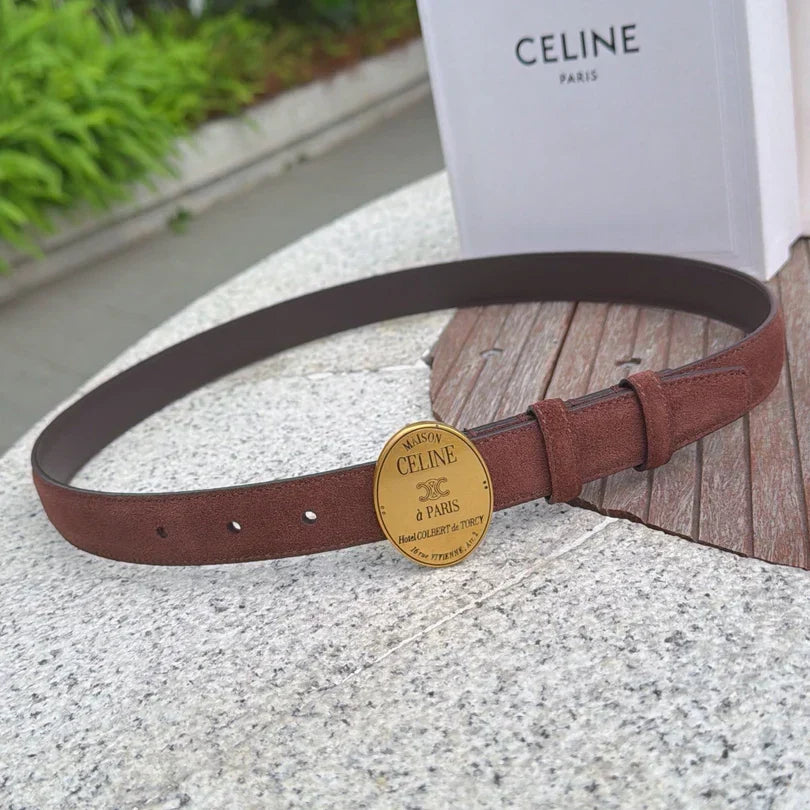 Celine 2026 Belt 2.5cm Suede