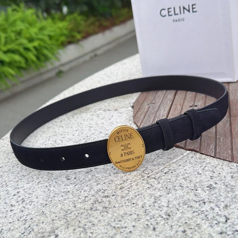 Celine 2026 Belt 2.5cm Suede
