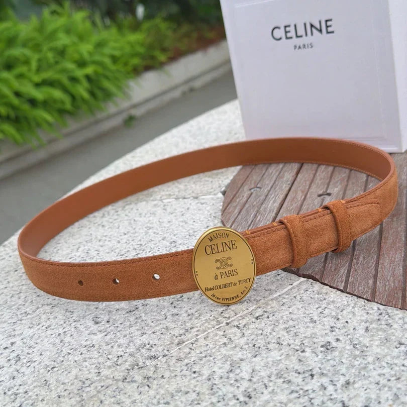 Celine 2026 Belt 2.5cm Suede