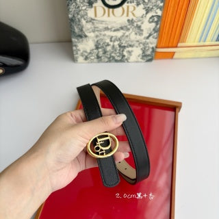 CD 26s Reversible Dior Oblique Belt 2cm Calfskin 211384
