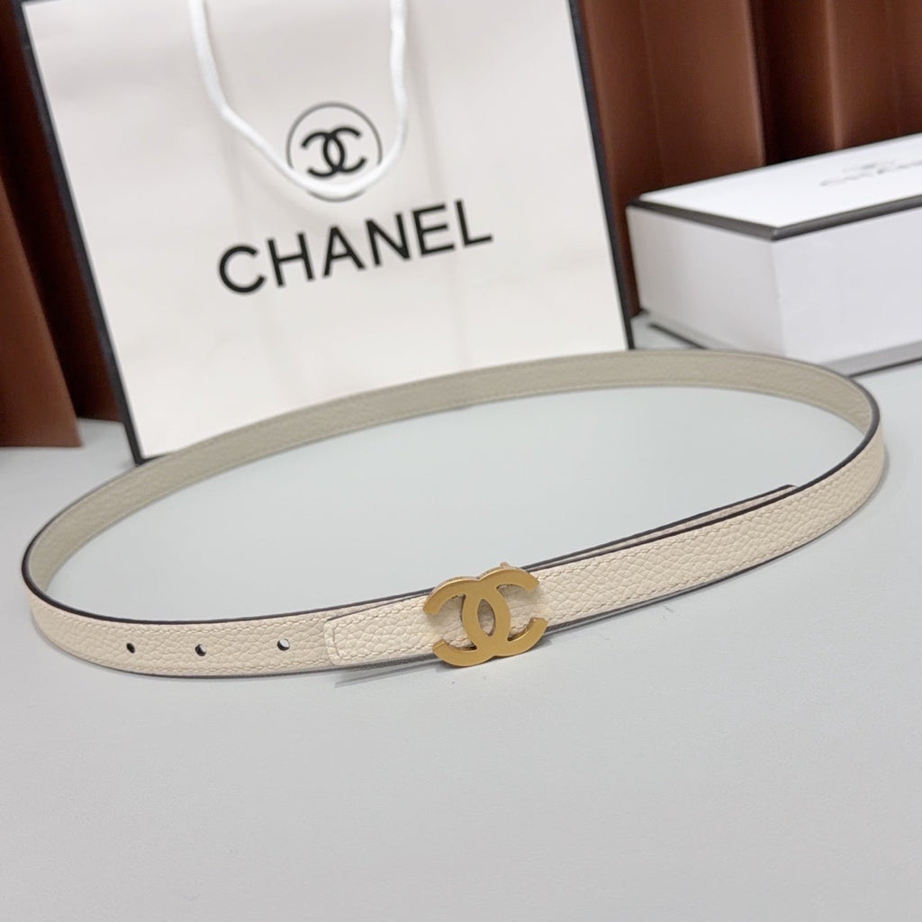 CC Logo Belt 1.5CM Textured Calfskin 212510