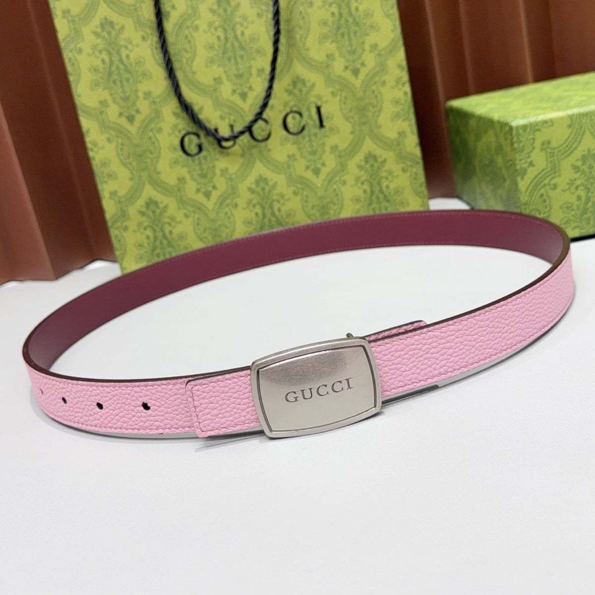 Gucci Belt 2.5cm Grain Cowhide 213030