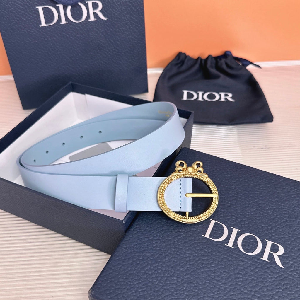 CD Médaillon Belt 3CM Bow Buckle Leather 213355