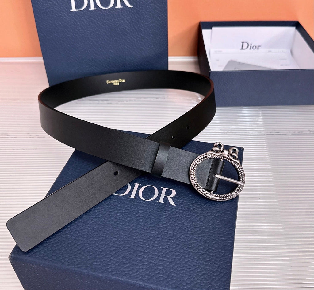CD Médaillon Belt 3CM Bow Buckle Leather 213355