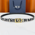 Dior 2026 Oblique CD Buckle Belt 20mm Fabric Leather