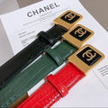 Chanel 2026 Crocodile-Embossed Belt 30mm Calfskin