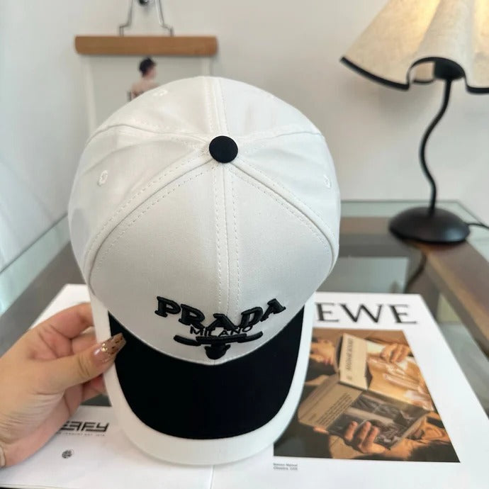 Prada Classic Triangle Logo Baseball Cap Cotton 262253