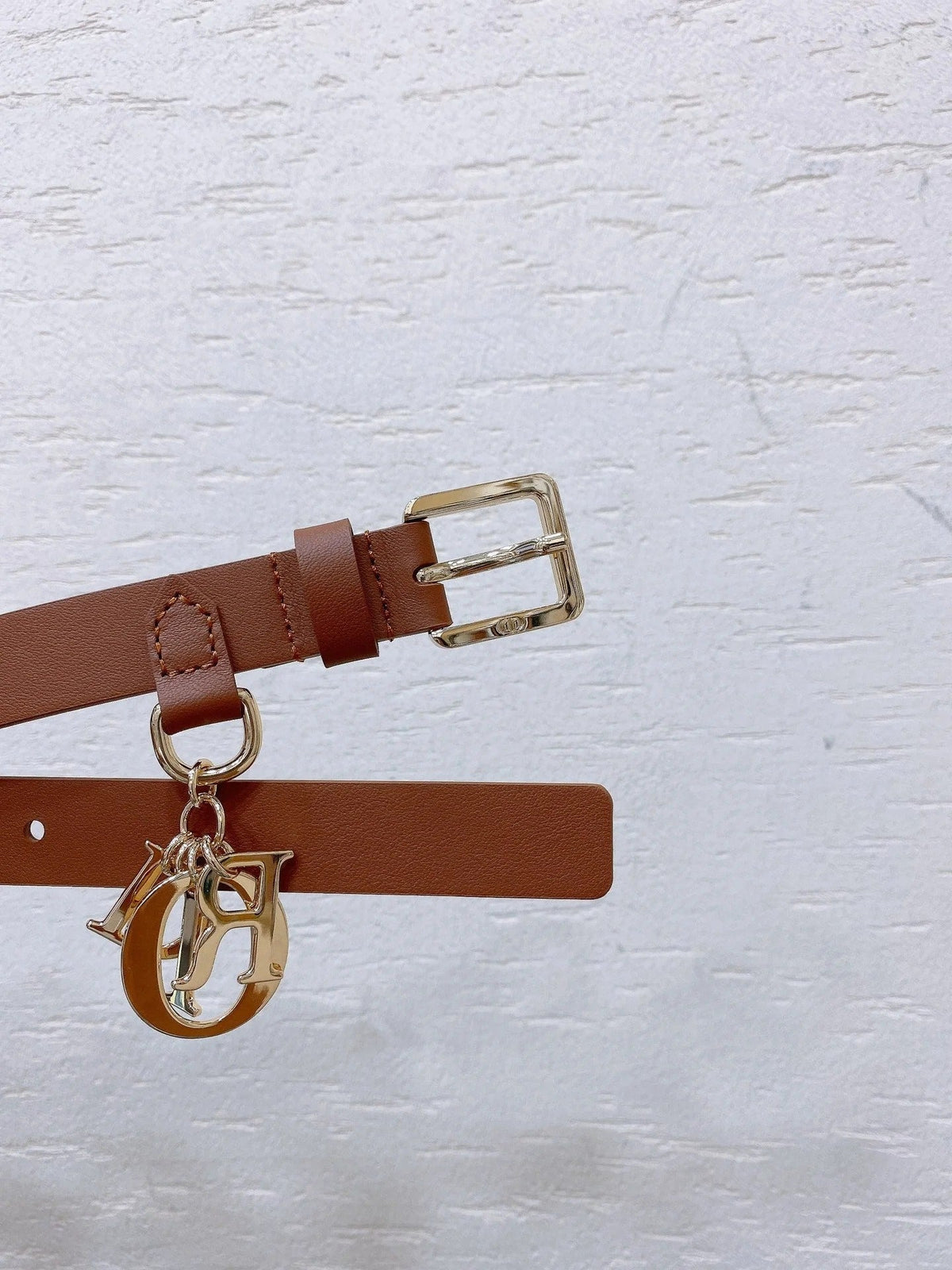 Dior 2026 CD Logo Charm Belt 25mm Cowhide 178776