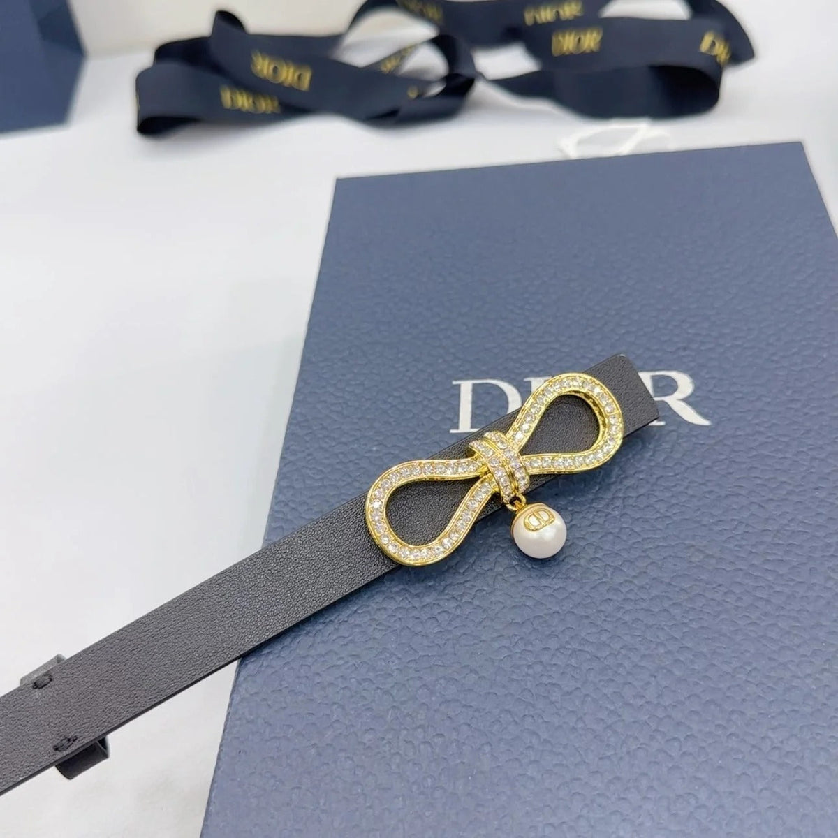 Dior 2026 Le Nœud De Gold Bow Buckle Belt 15mm 184754
