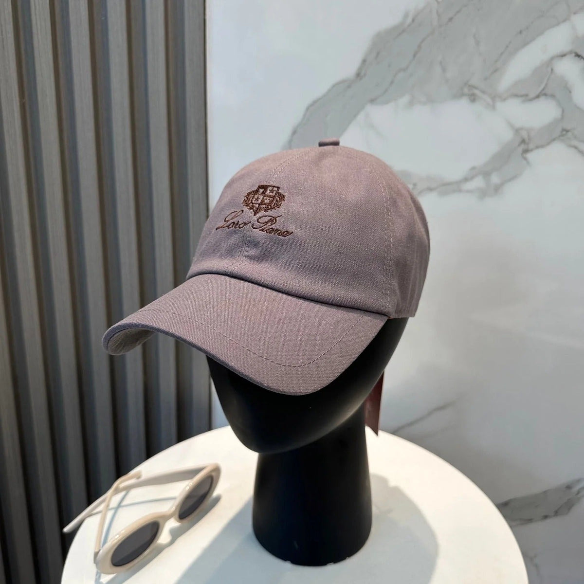 Loro Piana Baseball Cap Cotton With Brown Logo 268957