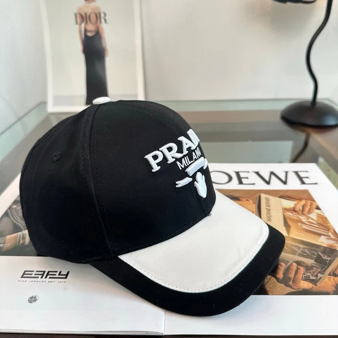 Prada Classic Triangle Logo Baseball Cap Cotton 262253