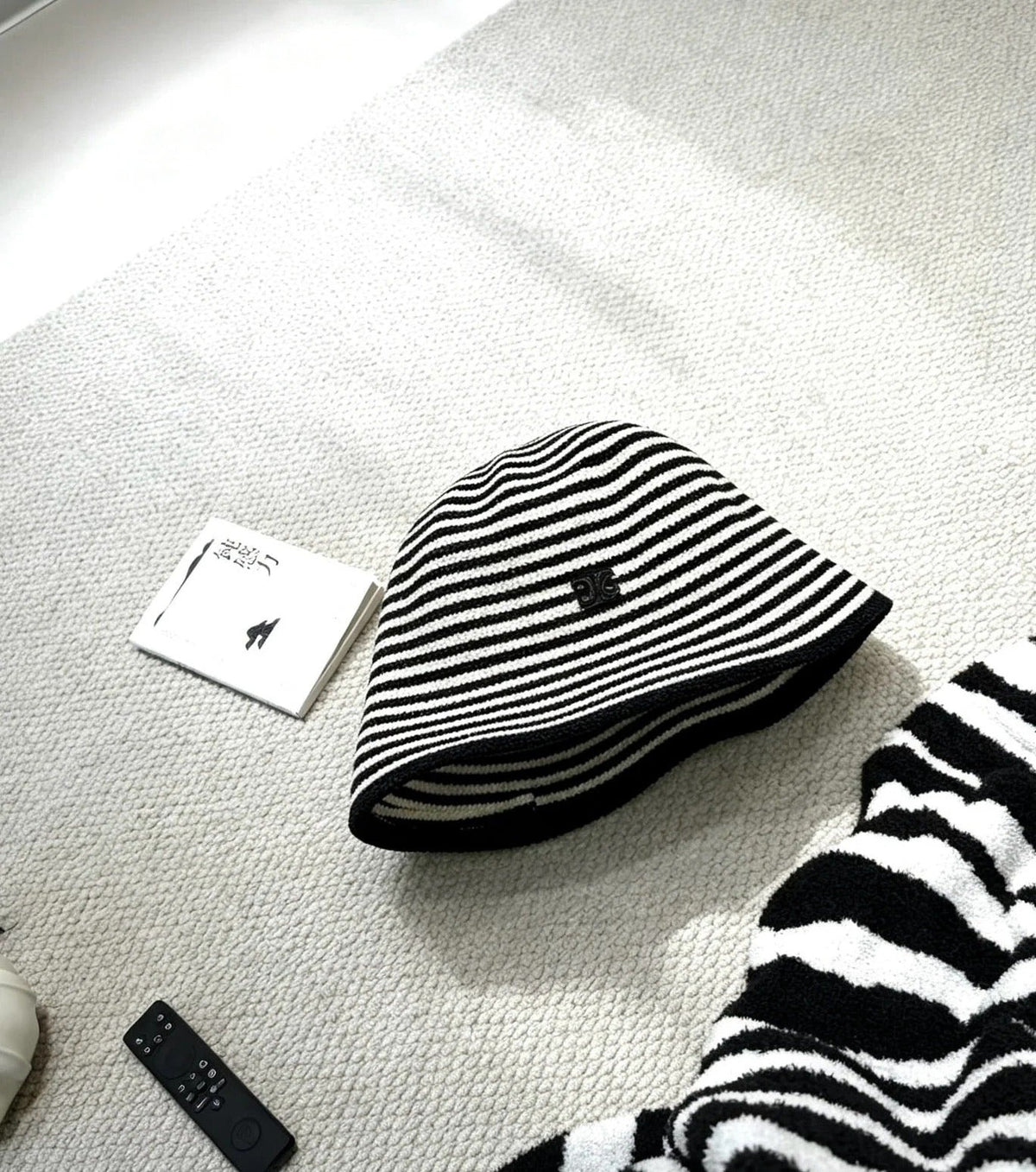 Celine Black And White Striped Bucket Hat 212908