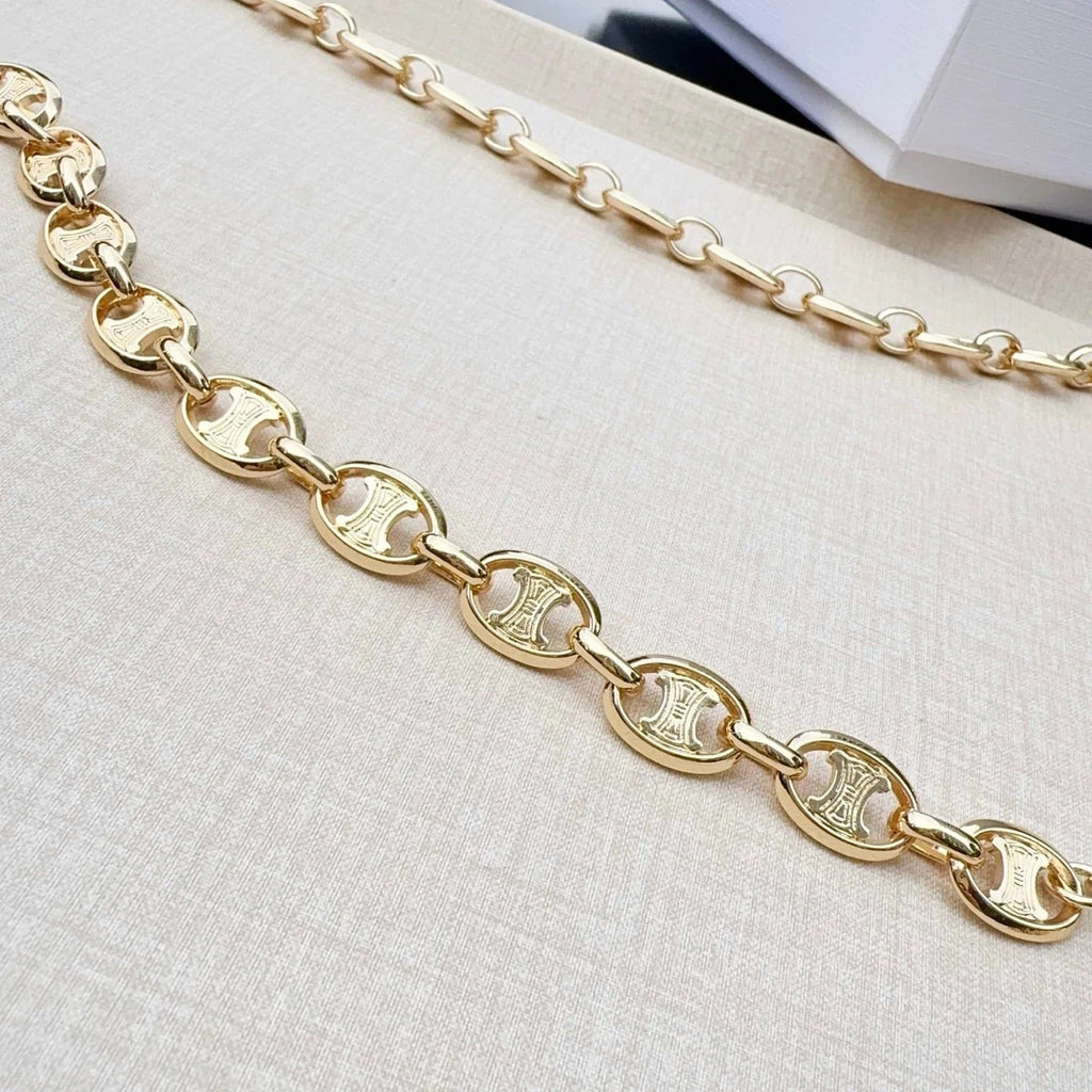 Celine 2026 Gold Metallic Belt