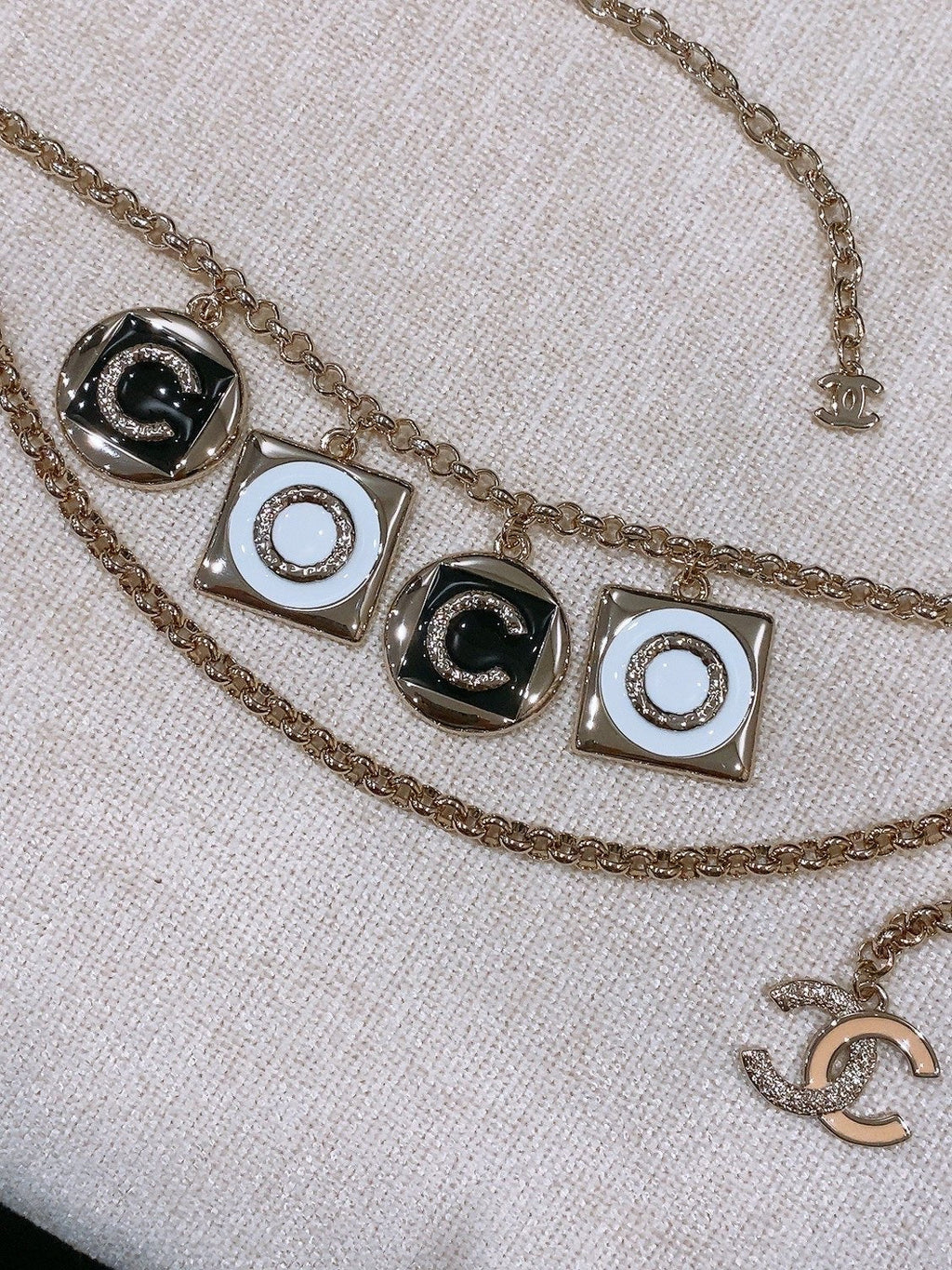 Chanel 2026 CC Letter Charm Layered Chain Necklace Belt