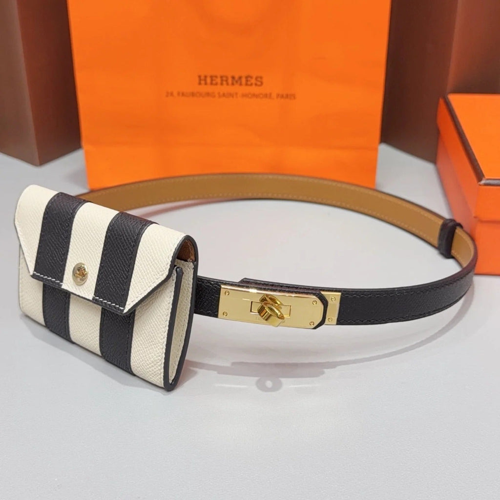 Hermes 2026 Kelly Pocket Bayadere Belt 18mm Leather 216166