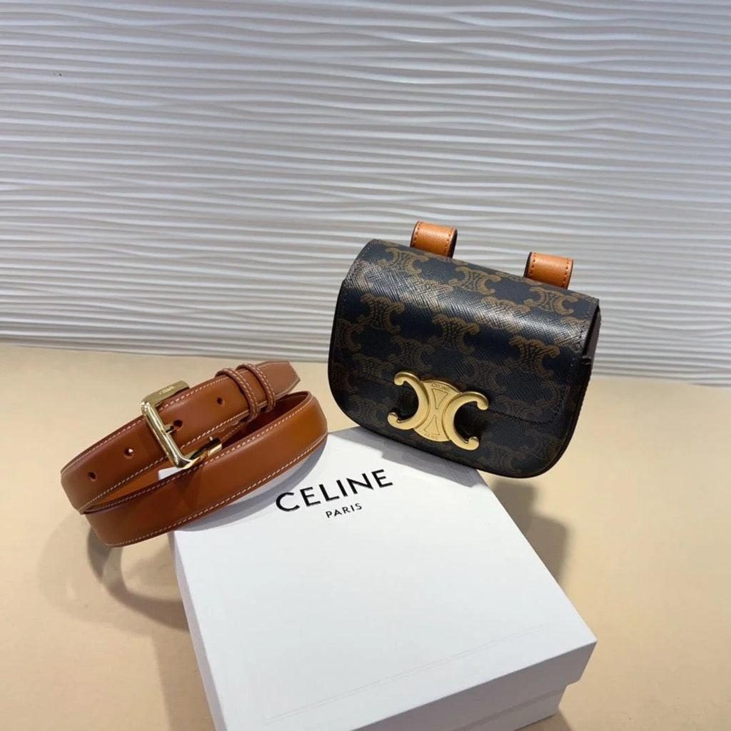 Celine 2026 Arc De Triomphe Belt Bag 25mm Leather