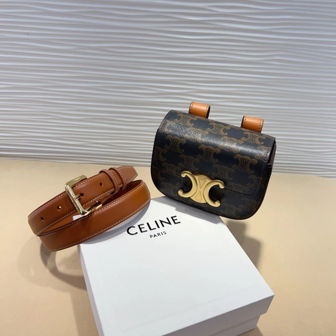 Celine 2026 Arc De Triomphe Belt Bag 25mm Leather