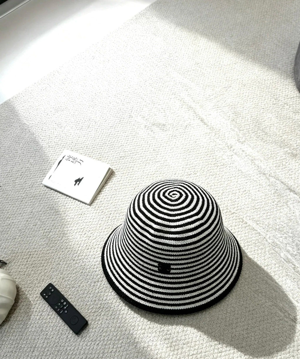 Celine Black And White Striped Bucket Hat 212908
