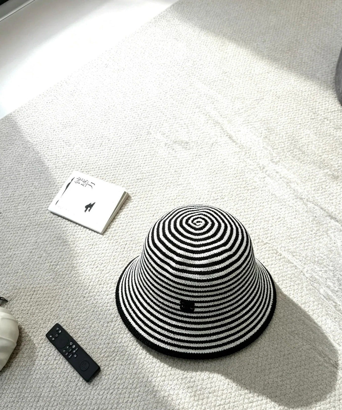 Celine Black And White Striped Bucket Hat 212908