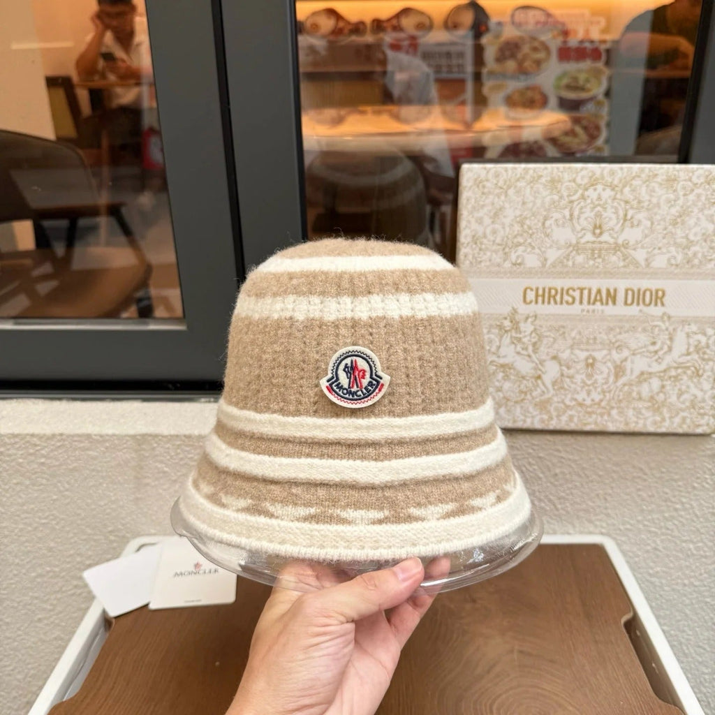 Moncler Striped Knit Bucket Hat 437004
