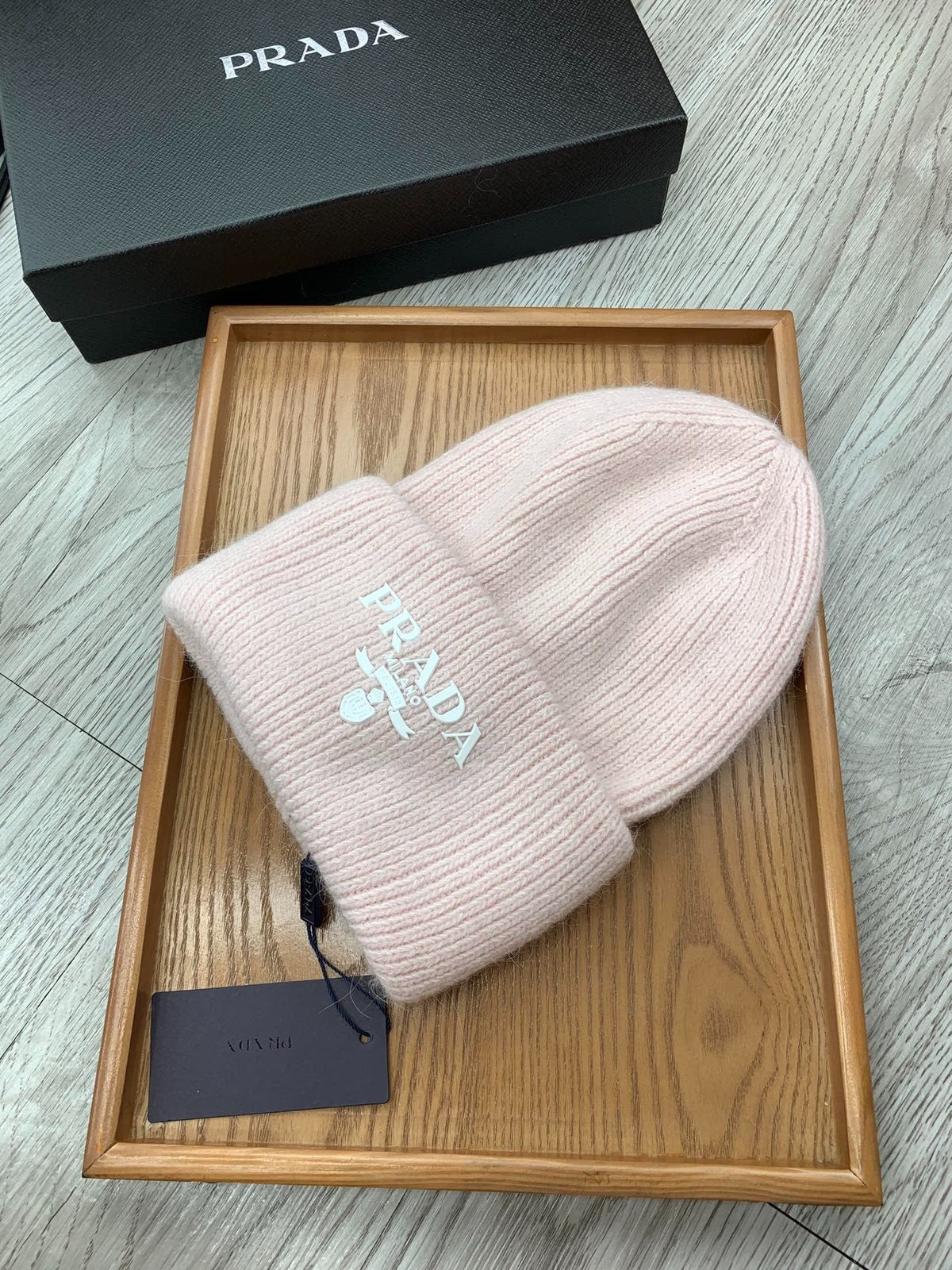 BEANIE HAT IN SOLF PINK WOOL 108751