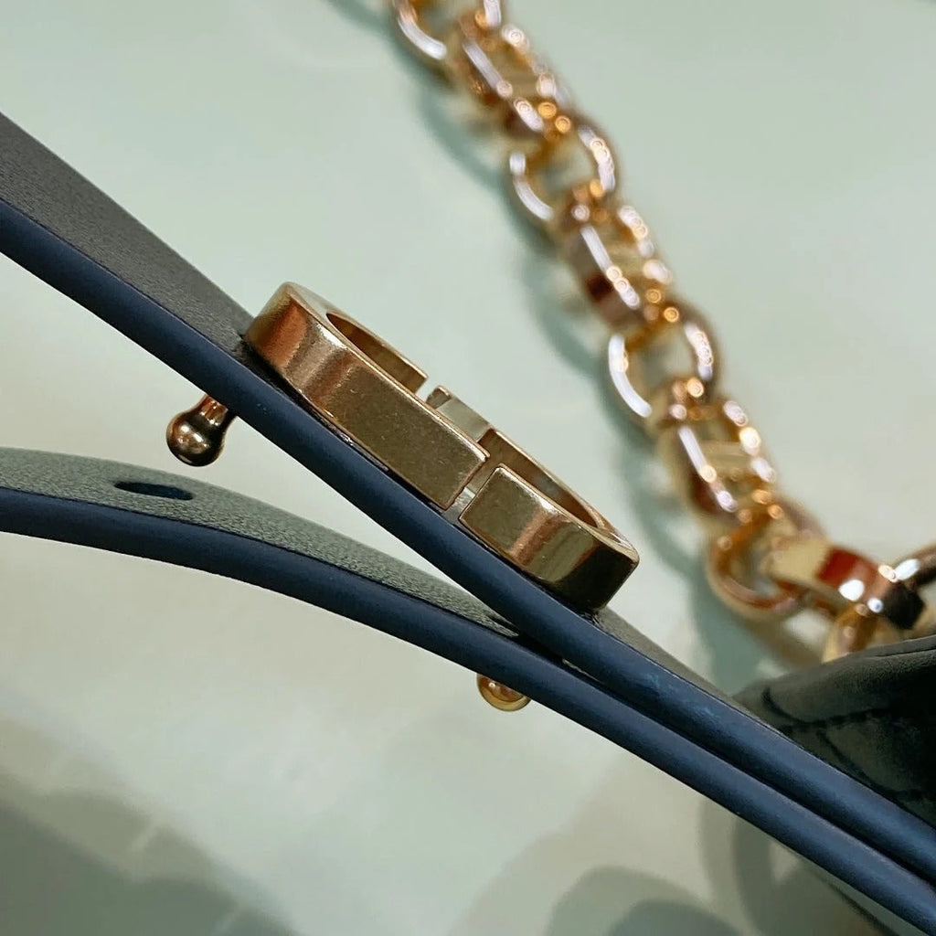 Dior 2026 Caro CD Buckle Belt Bag 15mm Black 187978
