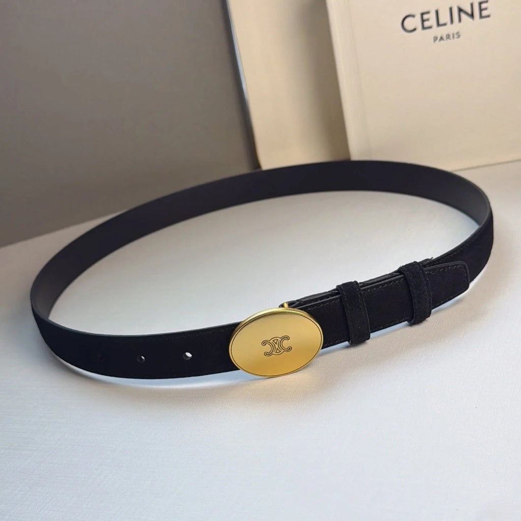 Celine 2026 Triomphe Slim Belt 13mm Leather 212866