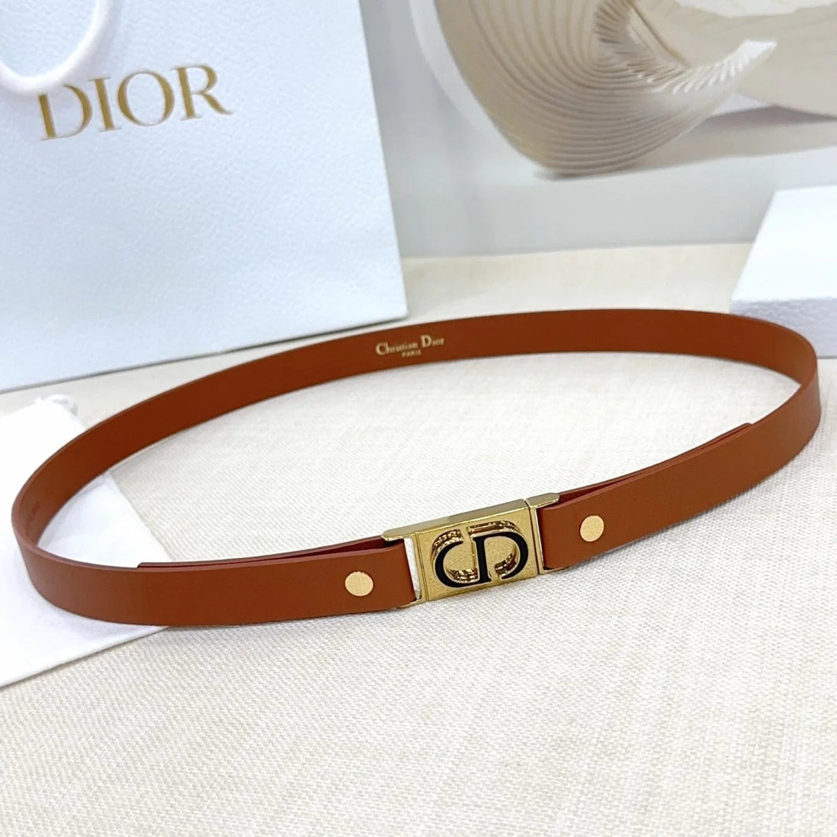 Dior 2026 Montaigne Leather Belt 20mm 189888