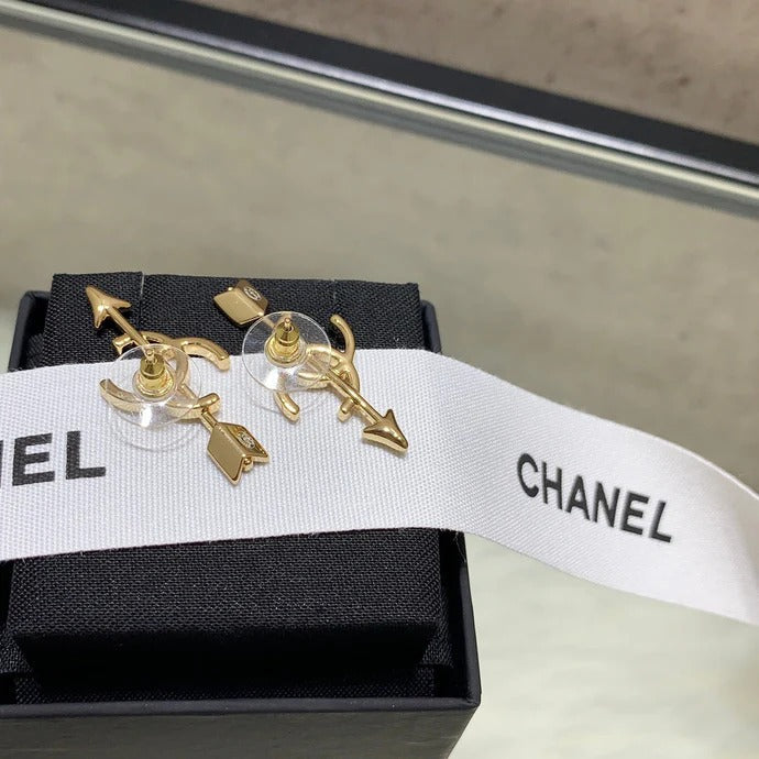 Chanel 2026 Golden Cupid's Arrow Earrings