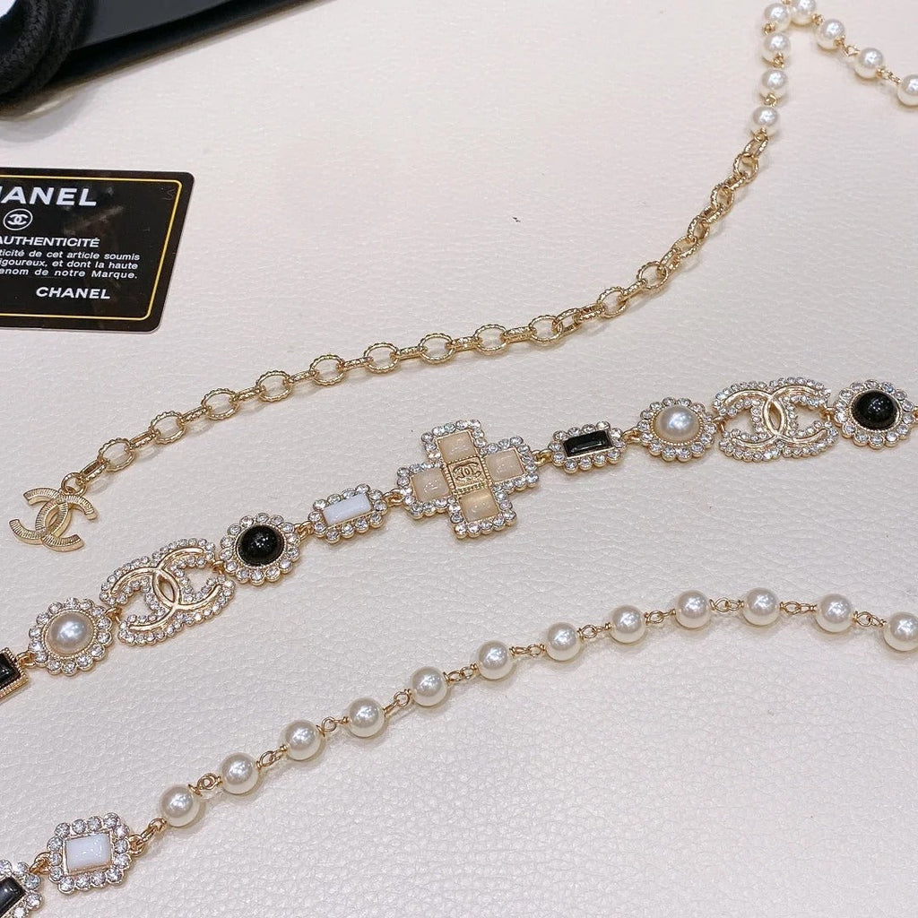 Chanel 2026 Pearls Crystals Chain Belt 206280