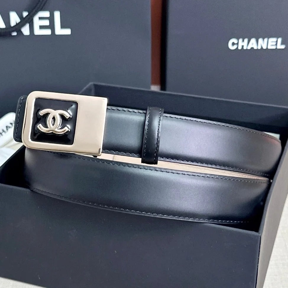 Chanel 2026 Square CC Buckle Belt 30mm Cowhide 209873